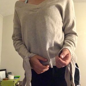 Cream, Off the Shoulder Sweater